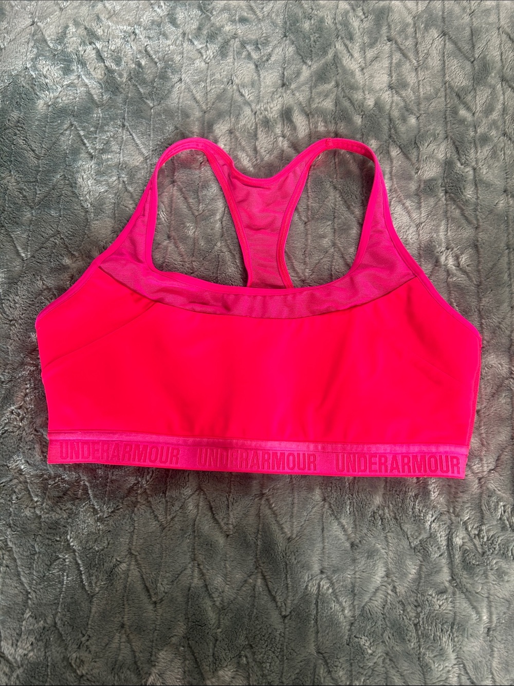 Under Armour Neon Pink Racerback Sports Bra